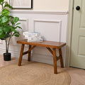 SwallowLiving Handcrafted Solid Wood Bench, Rustic Design, Natural Finish by SwallowLiving