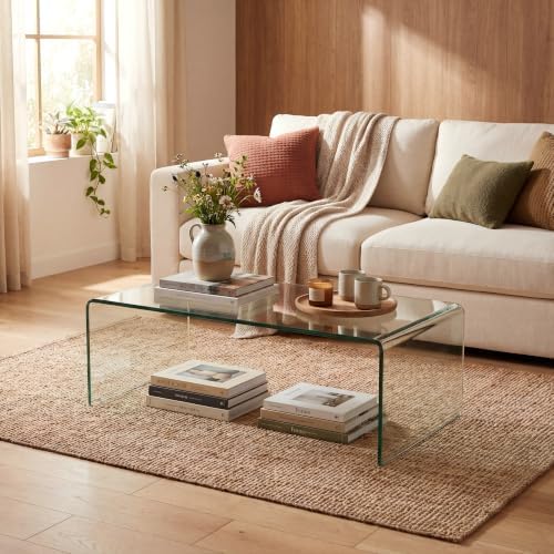 Tangkula Glass Coffee Table - Image 2