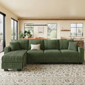 Belffin Sectional Couch with L-Shape Chaise L Shaped Couch with Ottoman by Belffin
