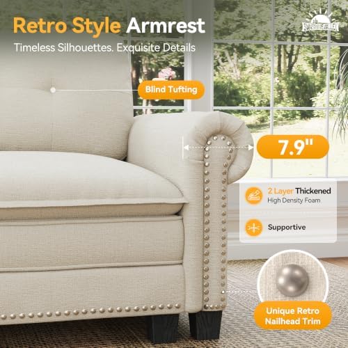 SUNSHINE VALLEY 116" Oversized Modular Sectional Couch U Shaped Living Room - Image 4