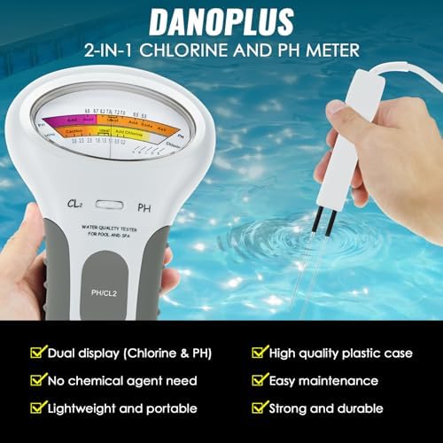 2 in 1 Chlorine & PH Meter, Dual Scale Water Quality Tester CL2 Level Meter - Image 2