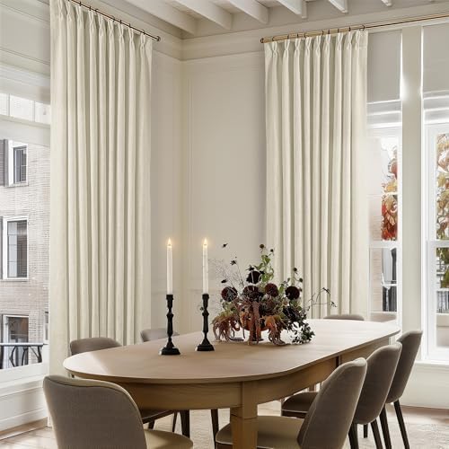 TWODRAPES 60 Inch Width 92 Inches Long Linen Pinch Pleated Curtains 1 Panel - Image 5