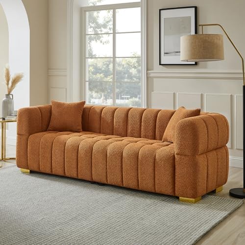 VANOMi 90.9" Boucle 3-Seater Deep Seat Sofa, Oversized Cloud Couch by VANOMi