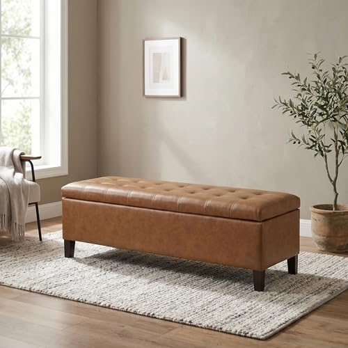 Ottoman with Storage, 51 Inch Large Ottomans Storage Bench by DECODEVILLE