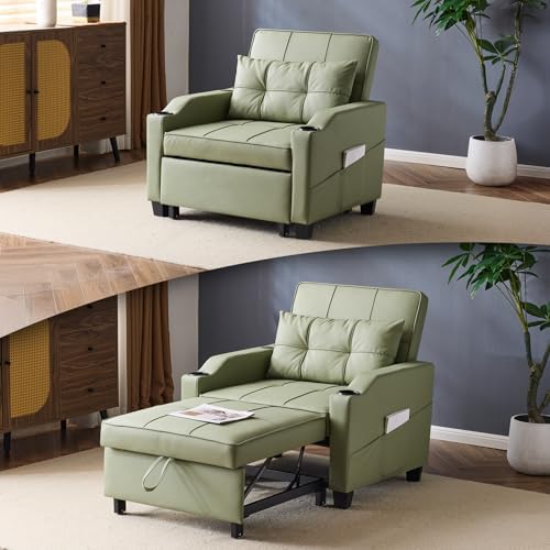 VINGLI Convertible Sleeper Chair Bed, Pull Out Sofa Couch - Image 3