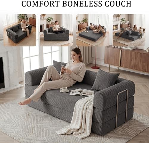 Futon Sofa Bed Modular Loveseat Sleeper Folding Pull Out Couch - Image 6