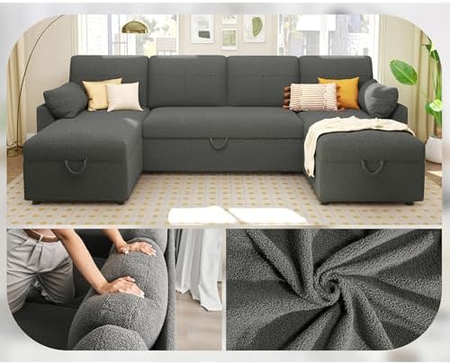 PaPaJet 110" Sleeper Sofa, Pull Out Couch - Image 5