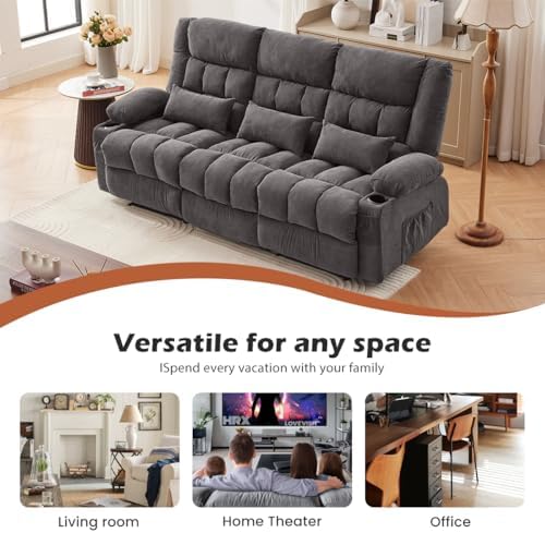 MAHOMICO Recliner Sofa with Cup Holders - Image 5