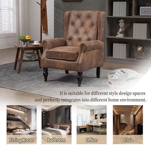 NicBex Lounge PU Recliner Chair, Diamond Quilted Accent Armchair - Image 5