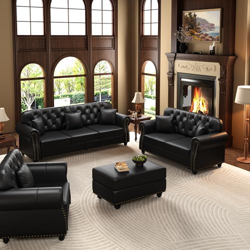 KEIKI 3-Piece Chesterfield Sofa Set by KEIKI