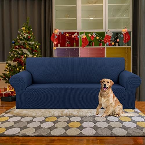 KEKUOU Stretch Couch Covers for Sofa, 3 Cushion Couch Slipcover - Image 2