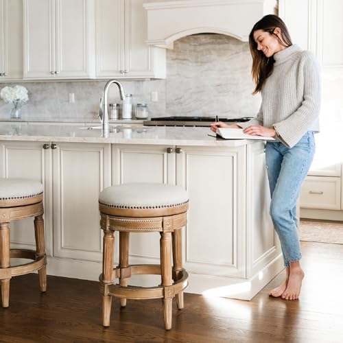 Maven Lane Pullman Backless Counter Stool, Light Brown - Image 2