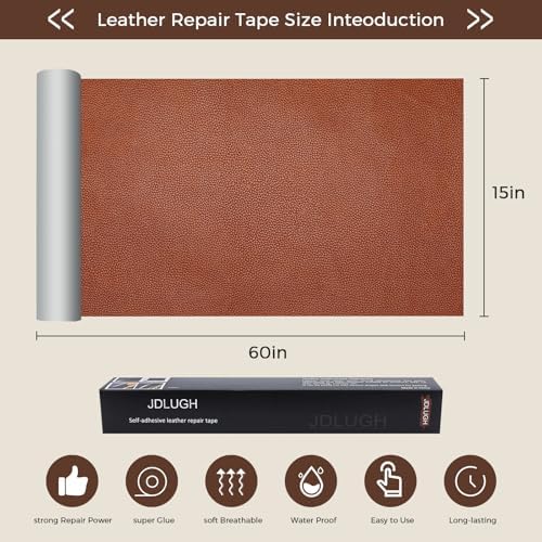 JDLUGH Leather Repair Patch Tape, 15x60 Inch - Image 3