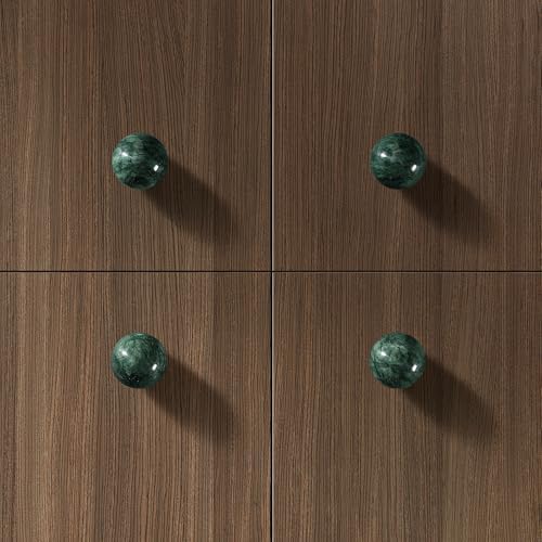 Natural Marble Round Cabinet Knobs, 1.2" Diameter - Image 3