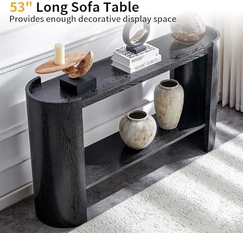 53" Console Table for Entryway, 2-Tier Sofa Entrance Table - Image 4