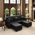 KEIKI 83" Faux Leather Chesterfield Sofa by KEIKI