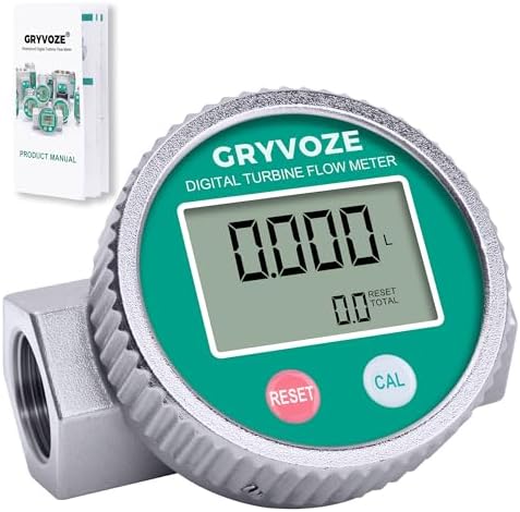 3/4" Waterproof Fuel Flow Meter, Gasoline & Liquids by GRYVOZE
