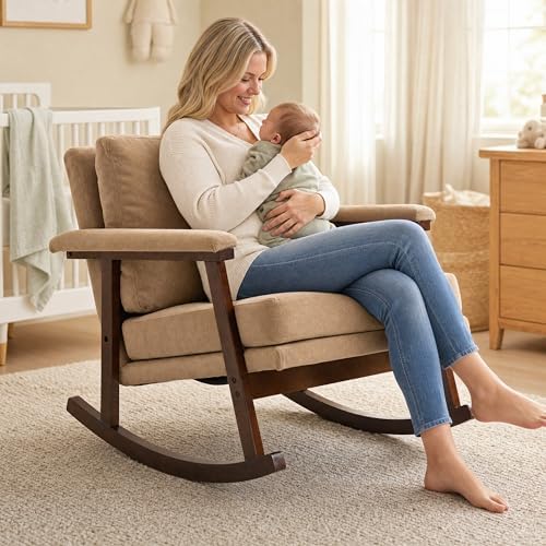 Rocking Chair Nursery, Compact Glider Rocking Chair - Image 6