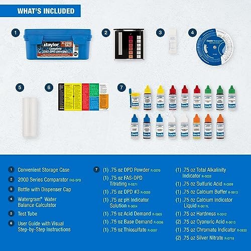 Taylor Technologies K-2006-SALT FAS-DPD, 9-in-1 Saltwater Pool Test Kit - Image 4