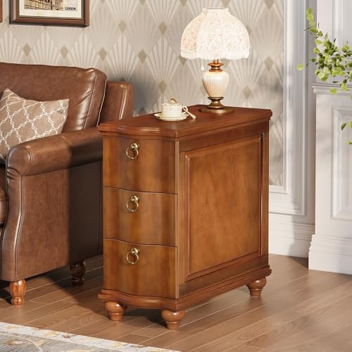 Tribesigns Wood End Table Set of 2, Fully Assembled Nightstand - Image 3