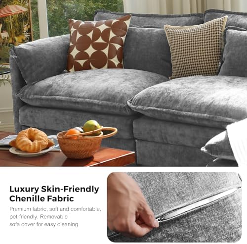 ELUCHANG 150" Oversized Modular Sectional Sofa Cloud Couch, 6 Seater U Shaped - Image 6