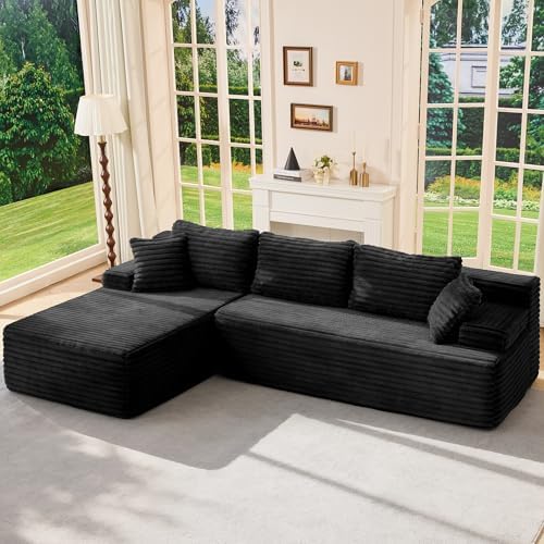 Hobestluk Boneless Couches Modular Sectional Sofa L-Shape Oversized Chaise by YourHomeDeservesMore
