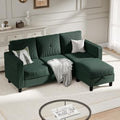 SUNLEI Convertible Sectional Sofa Couch, 3 Seat L-Shaped Sofa by SUNLEI