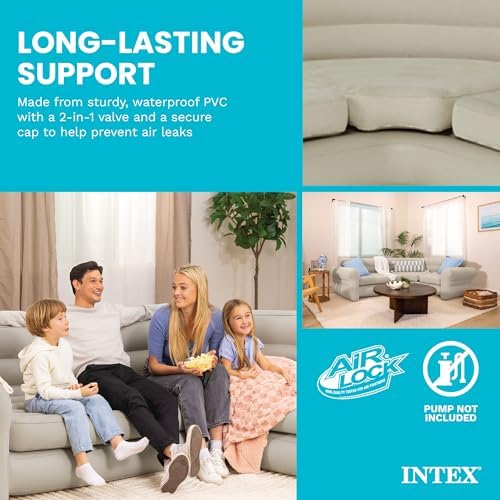 Intex Inflatable Corner Sofa, L-Shaped Couch Family Lounge - Image 6