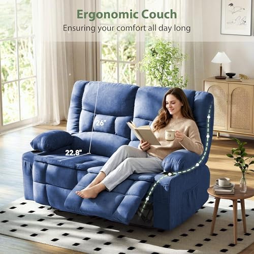 Loveseat Recliner Sofa, Wall Hugger Reclining Loveseat - Image 5