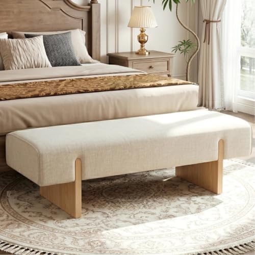 Zesthouse Solid Wood Bench for Bedroom, Modern Wooden Entryway Bench by Zesthouse