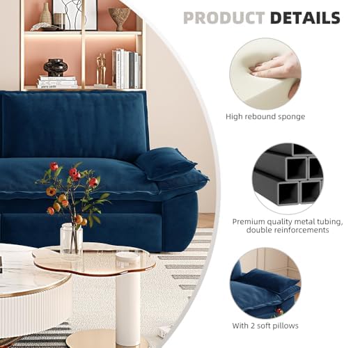 73.2" Futon Sofa Bed Queen Size, 3-in-1 Convertible Sleeper Sofa - Image 6