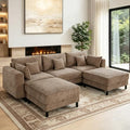 112.4" U Shaped Cloud Couch, Modular Sectional Sofa by MastonHome