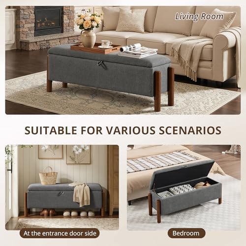 55'' Modern Storage Ottoman Benches - Image 5