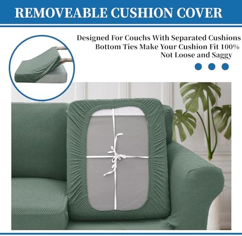 XINEAGE 4-Piece Stretch Sofa Cover, Washable Couch Covers - Image 6