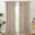 YoungsTex Dark Oatmeal Linen Curtains 102 Inch Length by YoungsTex