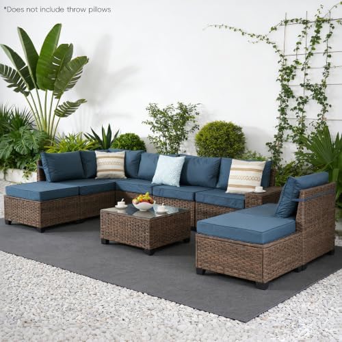 2 Piece Rattan Sofa Set Outdoor - Image 2