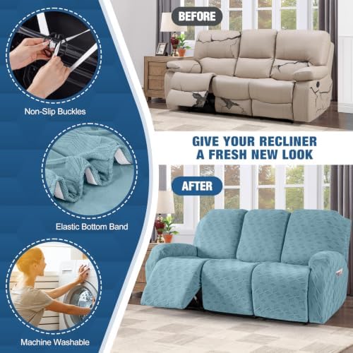TAOCOCO Recliner Sofa Covers Stretch Reclining Couch Cover, Jacquard Recliner - Image 5