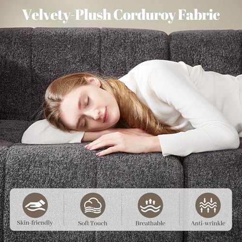 Modular Sectional Sofa with Deep Seat, Boneless Cloud Couch with 2 Movable - Image 6