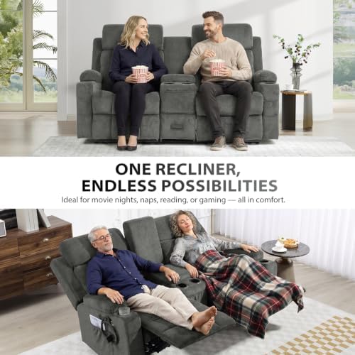 Reclining Sofa Set, Recliner Sofa and Loveseat Set - Image 5