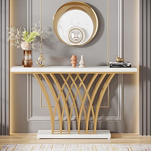 Tribesigns 59 inch Gold Console Table, Modern Entryway Table - Image 4