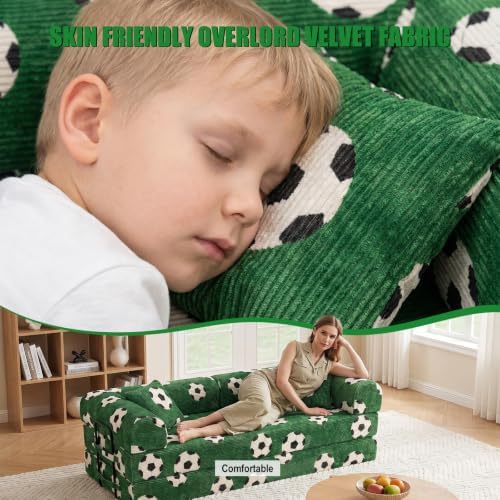79" Convertible Sofa Bed, 6-in-1 Futon Sofa Boneless Couch in a Box - Image 3