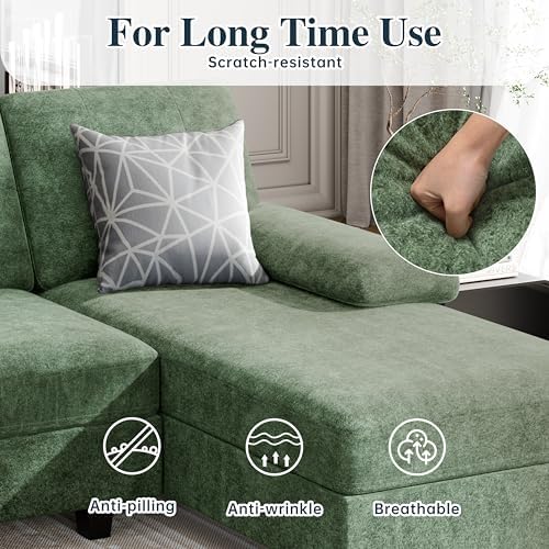 Sectional Couches for Living Room, 106 in U Shaped Couch Soft Sectional Sofa - Image 7