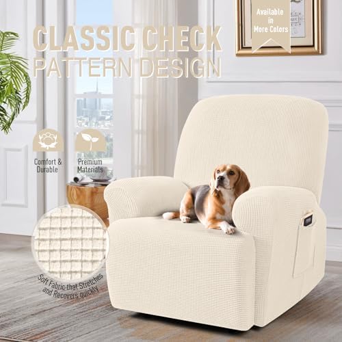 TAOCOCO Stretch Recliner Chair Covers 4 Piece - Image 2