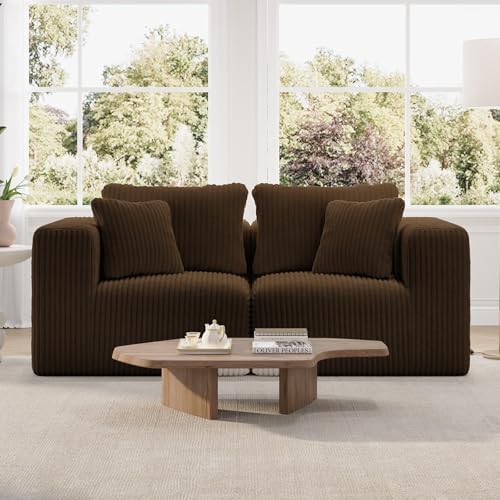 Novilla 70.8" Modular Loveseat Sofa, Small Space Sectional Couch, Modern Cloud by Novilla
