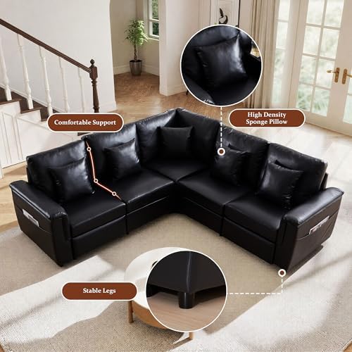 ORRD Modern Faux Leather Corner Sofa Seat - Image 4