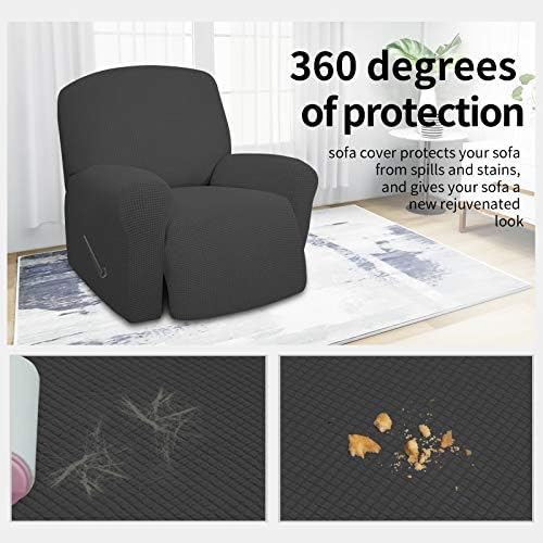Easy-Going 4 Pieces Oversized Recliner Stretch Sofa Slipcover Sofa Cover - Image 3