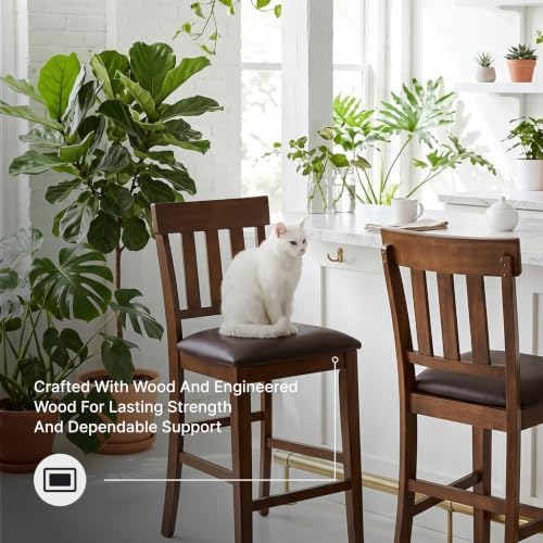 Signature Design by Ashley Counter Height Bar Stool, Slat Back - Image 5