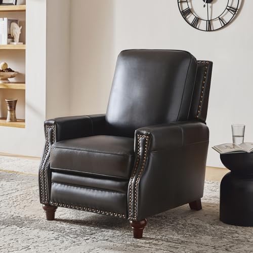 HULALA HOME Genuine Leather Manual Recliner by HULALAHOME