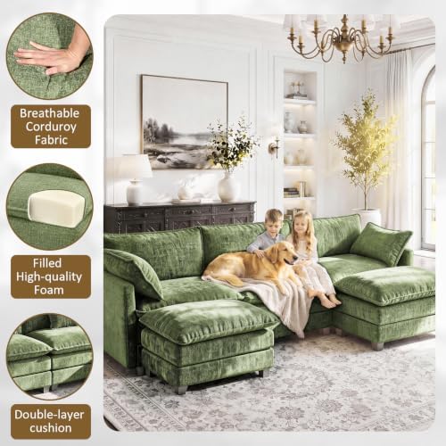 LEVELEVE 112.5" U-Shape Modular Sofa - Image 6