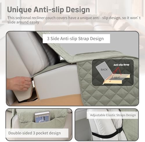 Waterproof Sectional Reclining Couch Covers L Shaped Recliner Sectional Sofa - Image 5
